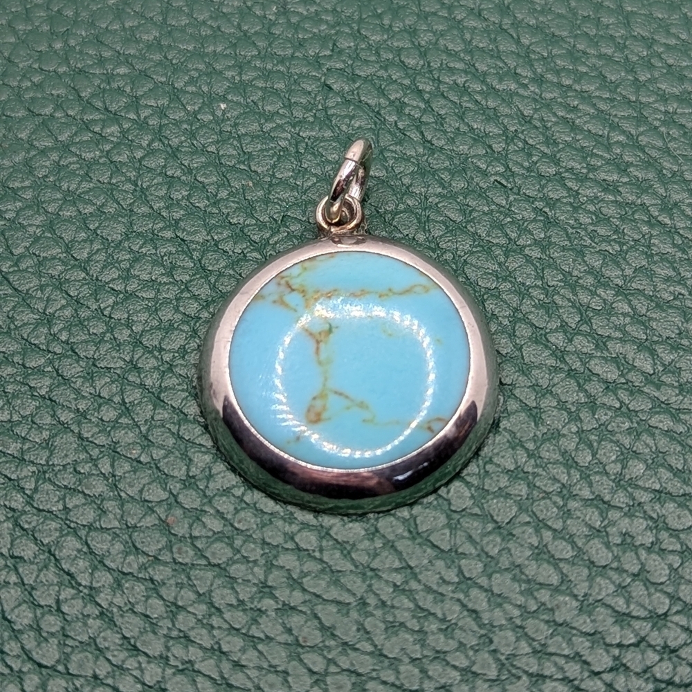 ✨ Sterling Silver & Sky Blue Turquoise Pendant ✨